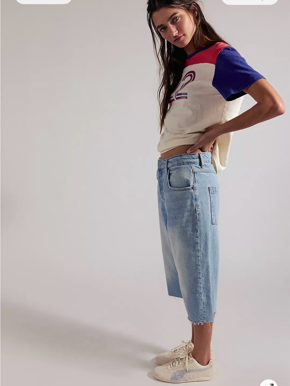 We The Free Jam Session Relaxed Capri Jeans Size 25 NWT Free People - Picture 3 of 13
